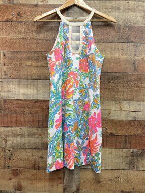 Lilly Pulitzer Dress 4 Shift Kennedy Casa Marina Halter Sleeveless